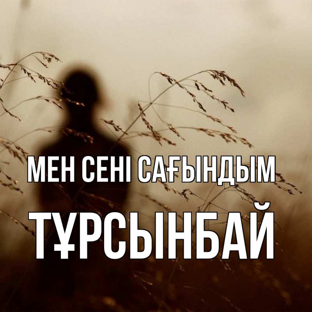 Күн сайын ашық хат с именем, ТҰРСЫНБАЙ Мен сені сағындым силуэт девушки Онлайн тегін жүктеп алу тілектері бар керемет карта 