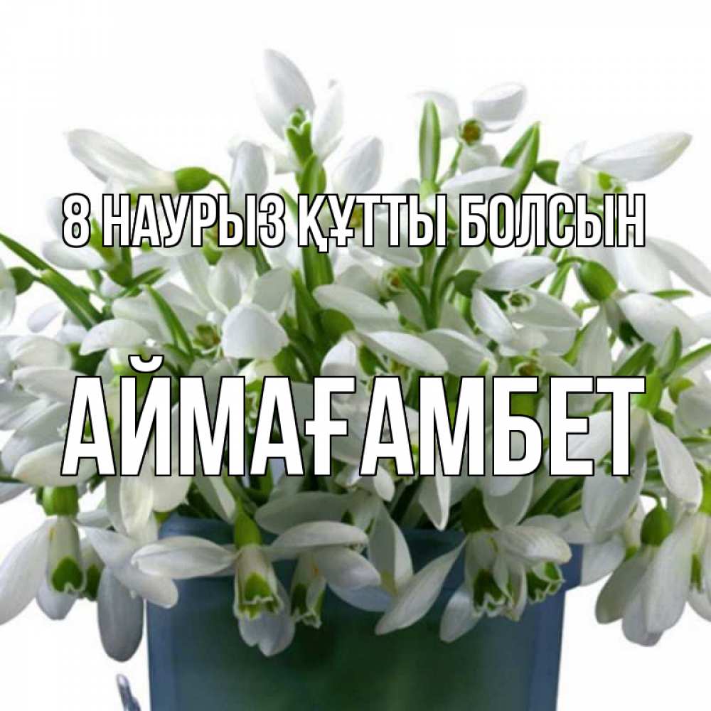 Күн сайын ашық хат с именем, Аймағамбет 8 наурыз құтты болсын цветы к международному женскому дню Онлайн тегін жүктеп алу тілектері бар керемет карта 