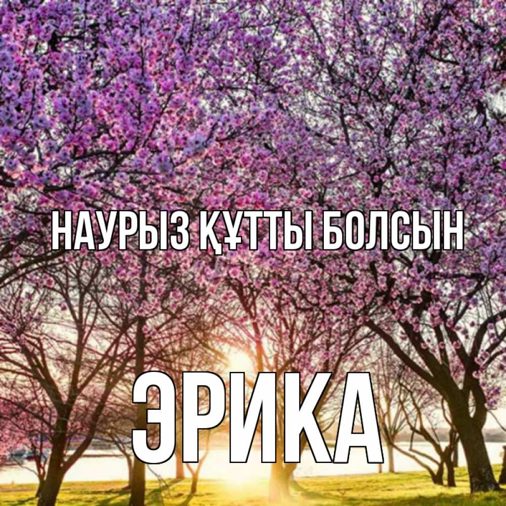 Күн сайын ашық хат с именем, Эрика Наурыз құтты болсын наурыз Онлайн тегін жүктеп алу тілектері бар керемет карта 