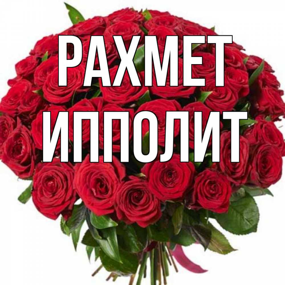 Күн сайын ашық хат с именем, Ипполит рахмет букет красных роз Онлайн тегін жүктеп алу тілектері бар керемет карта 