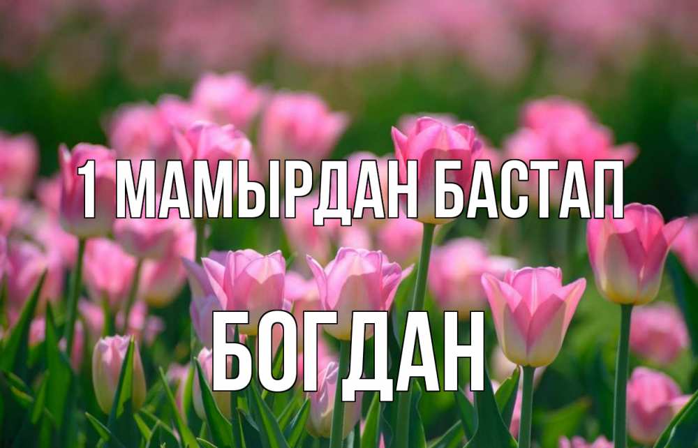 Күн сайын ашық хат с именем, Богдан 1 мамырдан бастап С 1 мая Онлайн тегін жүктеп алу тілектері бар керемет карта 