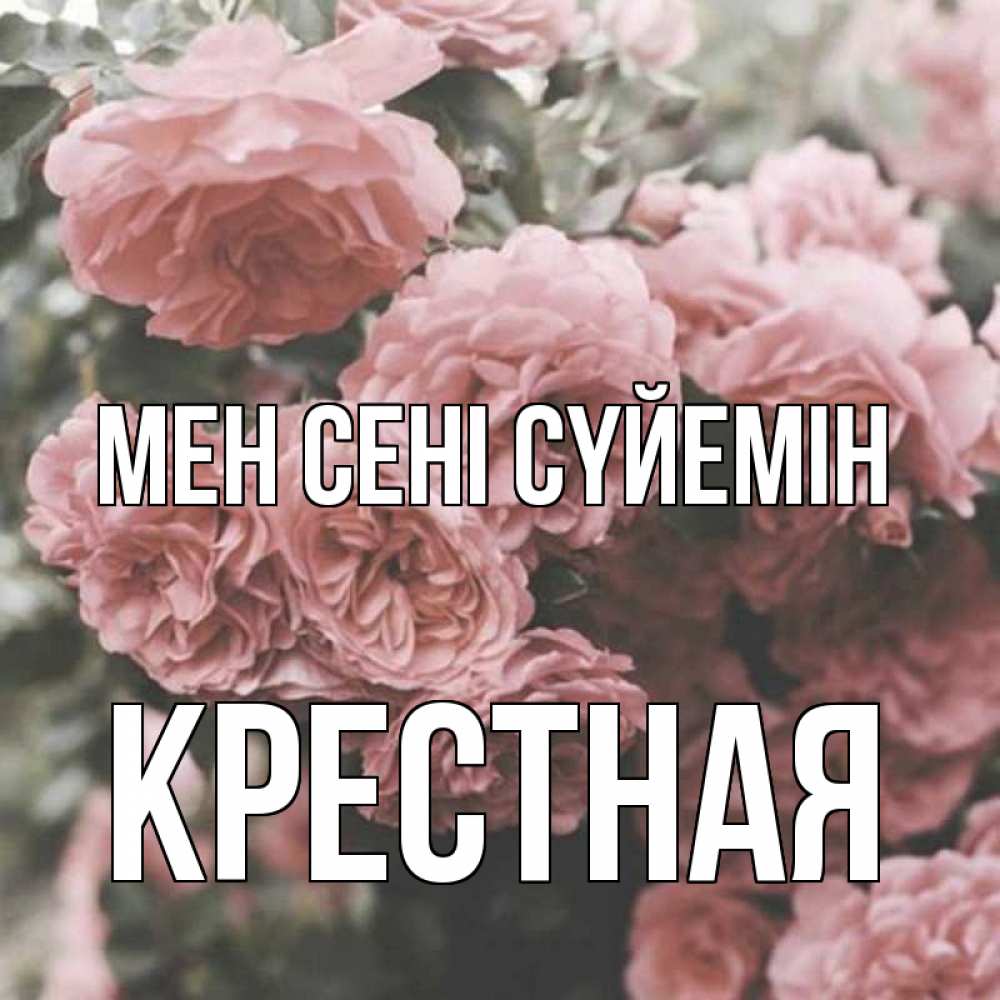 Күн сайын ашық хат с именем, Крестная Мен сені сүйемін розы 3 Онлайн тегін жүктеп алу тілектері бар керемет карта 
