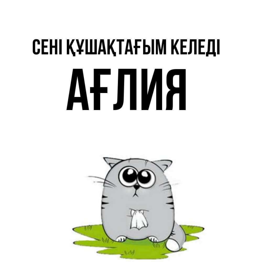 Күн сайын ашық хат с именем, АҒЛИЯ сені құшақтағым келеді котик теребит платочек сидя на травке Онлайн тегін жүктеп алу тілектері бар керемет карта 