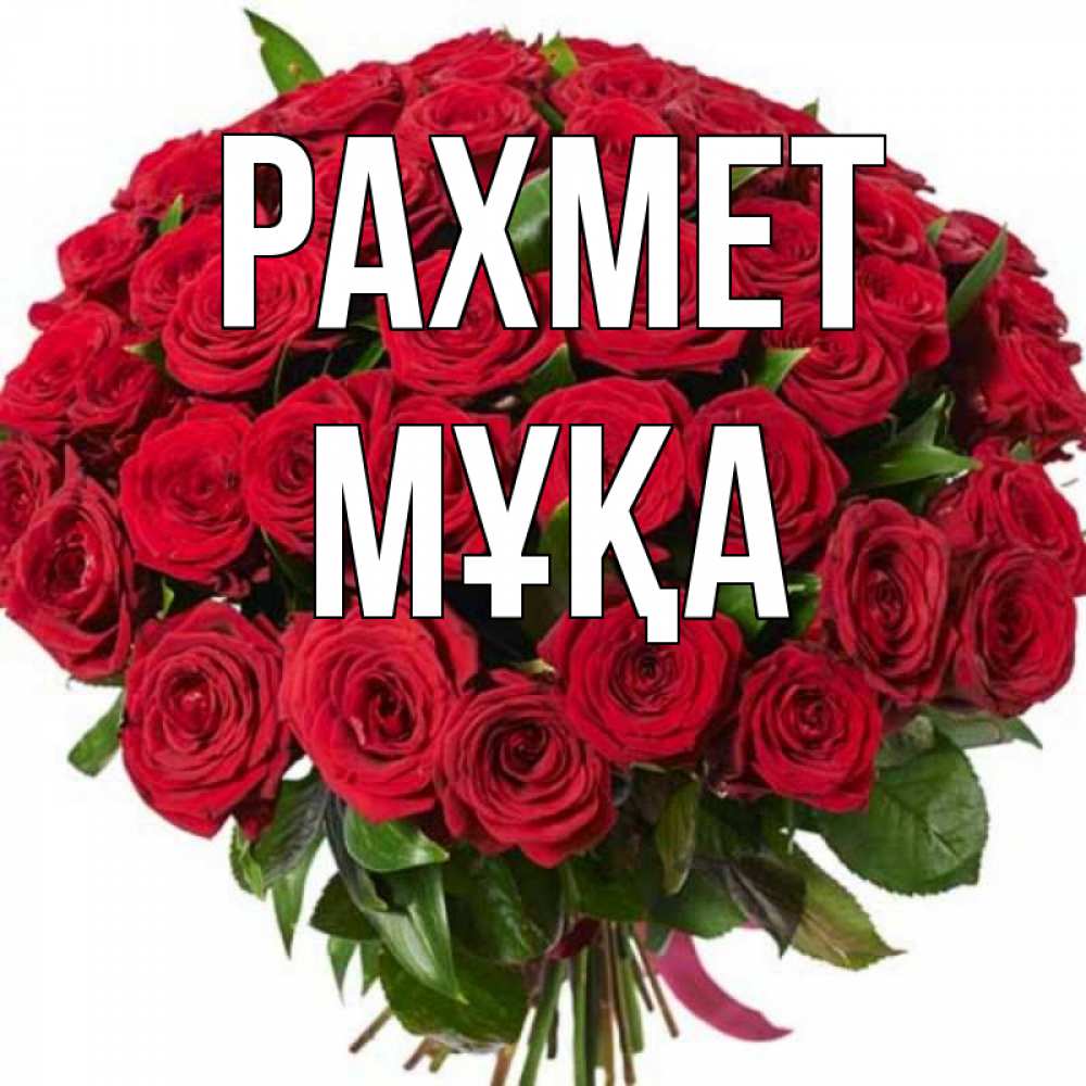 Күн сайын ашық хат с именем, МҰҚА рахмет букет красных роз Онлайн тегін жүктеп алу тілектері бар керемет карта 