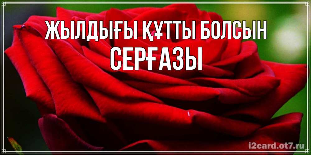 Күн сайын ашық хат с именем, СЕРҒАЗЫ Жылдығы құтты болсын розочка очень красивая Онлайн тегін жүктеп алу тілектері бар керемет карта 