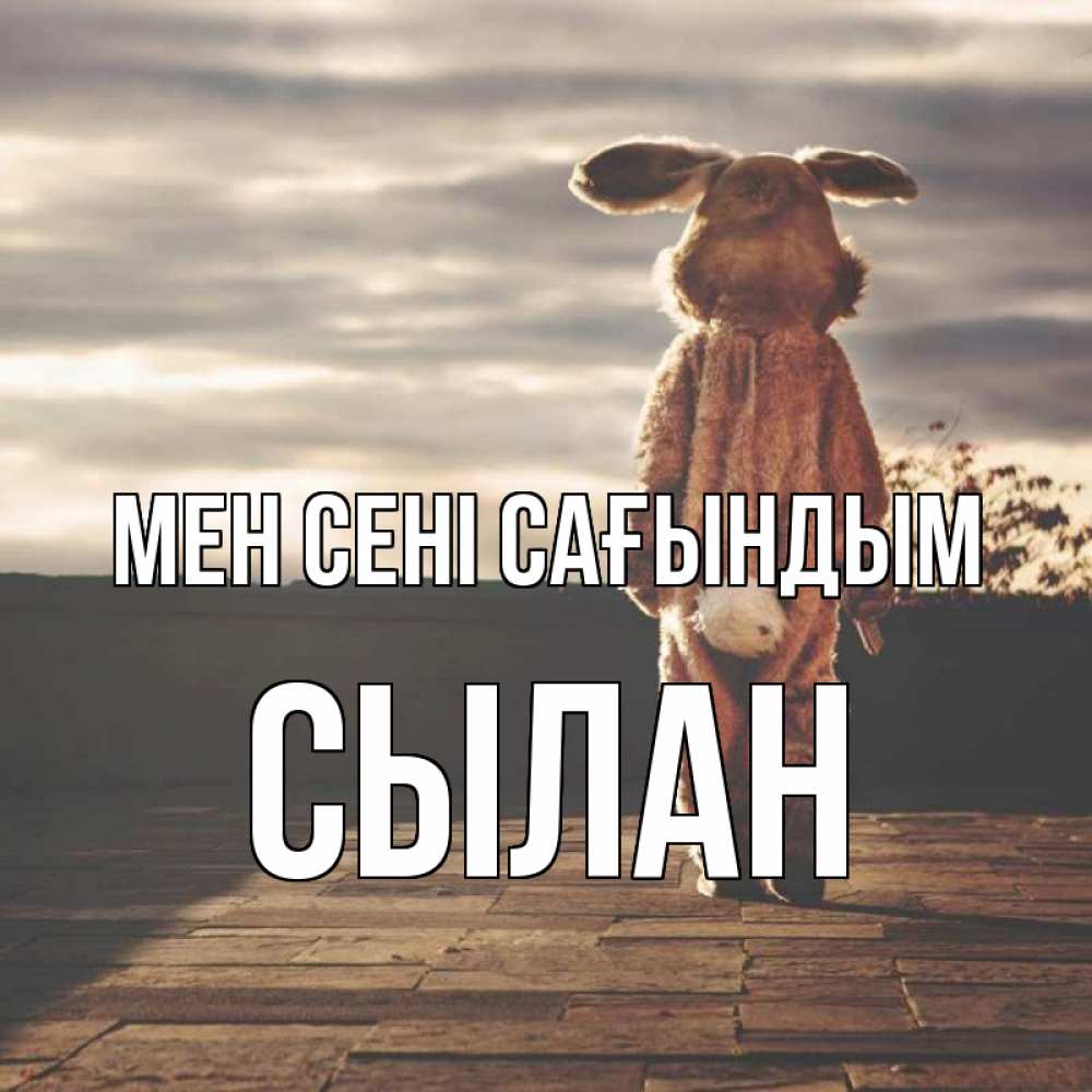 Күн сайын ашық хат с именем, СЫЛАН Мен сені сағындым даже в костюме зайца Онлайн тегін жүктеп алу тілектері бар керемет карта 