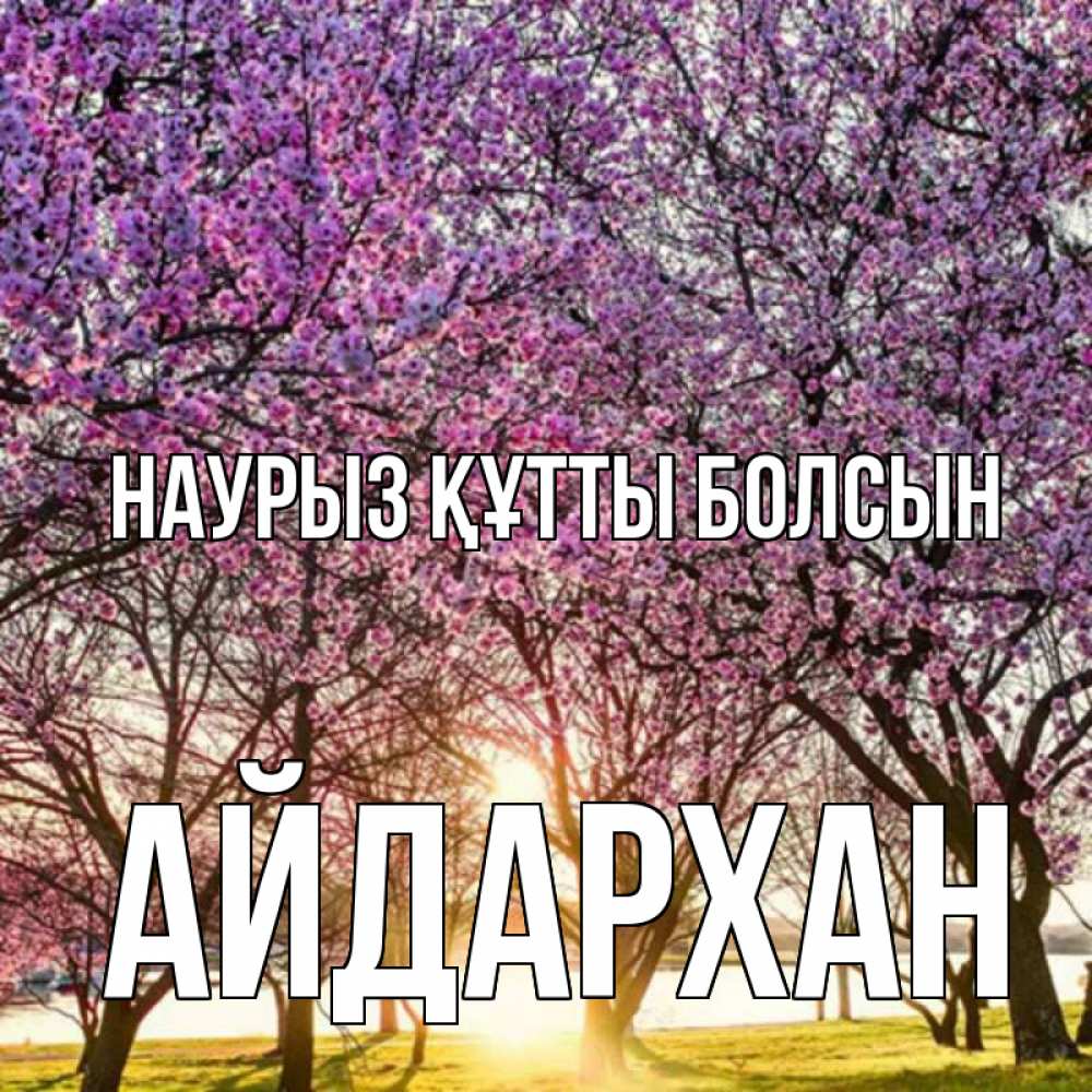 Күн сайын ашық хат с именем, Айдархан Наурыз құтты болсын наурыз Онлайн тегін жүктеп алу тілектері бар керемет карта 