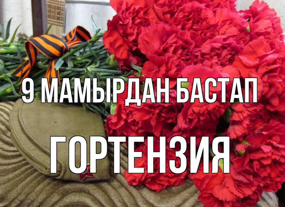 Күн сайын ашық хат с именем, Гортензия 9 мамырдан бастап 9 мая Онлайн тегін жүктеп алу тілектері бар керемет карта 