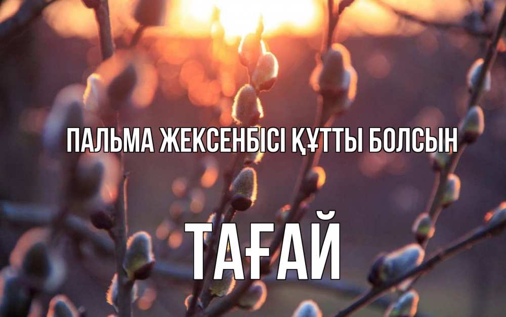 Күн сайын ашық хат с именем, ТАҒАЙ Пальма жексенбісі құтты болсын верба Онлайн тегін жүктеп алу тілектері бар керемет карта 