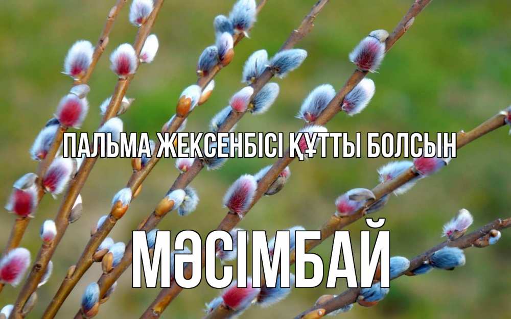 Күн сайын ашық хат с именем, МӘСІМБАЙ Пальма жексенбісі құтты болсын верба Онлайн тегін жүктеп алу тілектері бар керемет карта 
