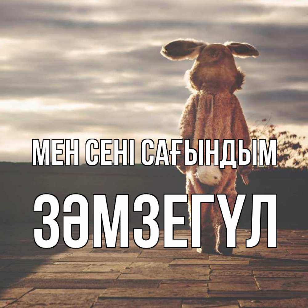 Күн сайын ашық хат с именем, ЗӘМЗЕГҮЛ Мен сені сағындым даже в костюме зайца Онлайн тегін жүктеп алу тілектері бар керемет карта 