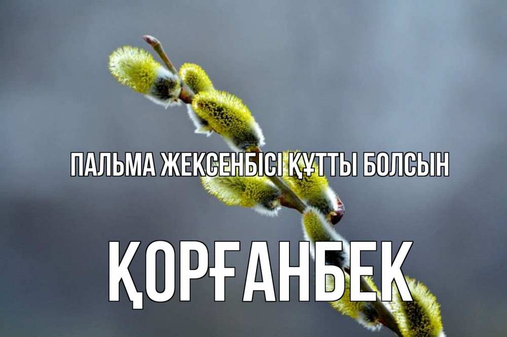 Күн сайын ашық хат с именем, Қорғанбек Пальма жексенбісі құтты болсын верба Онлайн тегін жүктеп алу тілектері бар керемет карта 