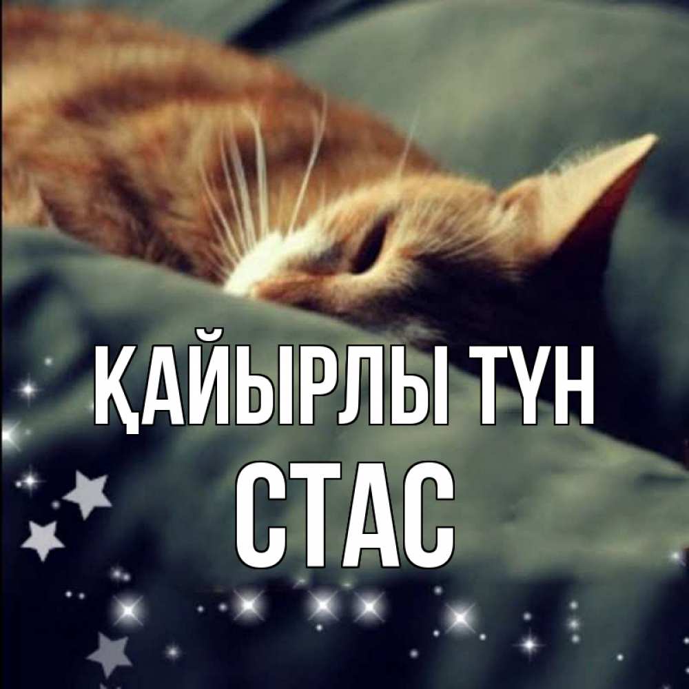 Күн сайын ашық хат с именем, Стас Қайырлы түн кроватка Онлайн тегін жүктеп алу тілектері бар керемет карта 
