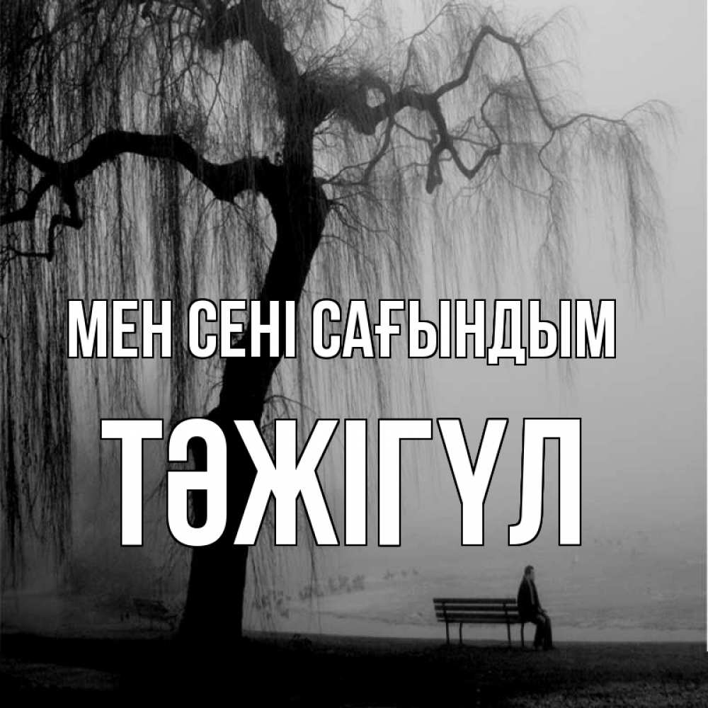 Күн сайын ашық хат с именем, ТӘЖІГҮЛ Мен сені сағындым лавочка под деревом я жду тебя Онлайн тегін жүктеп алу тілектері бар керемет карта 