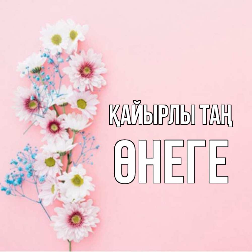 Күн сайын ашық хат с именем, ӨНЕГЕ Қайырлы таң цветы с подписью Онлайн тегін жүктеп алу тілектері бар керемет карта 