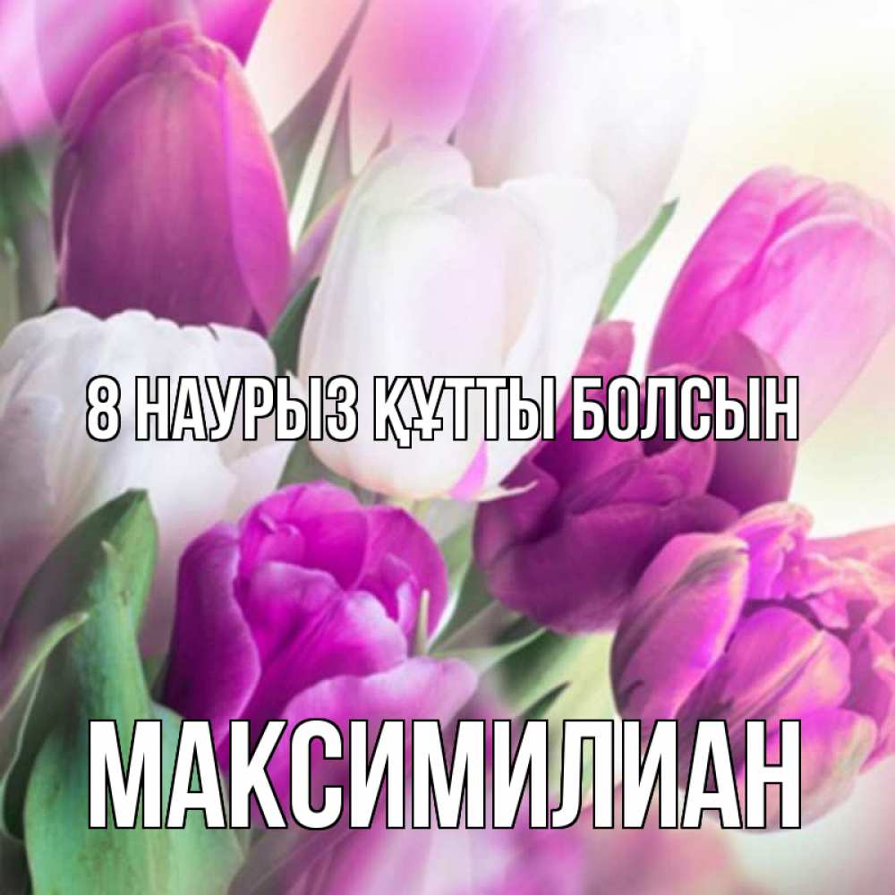 Күн сайын ашық хат с именем, Максимилиан 8 наурыз құтты болсын весна 1 Онлайн тегін жүктеп алу тілектері бар керемет карта 