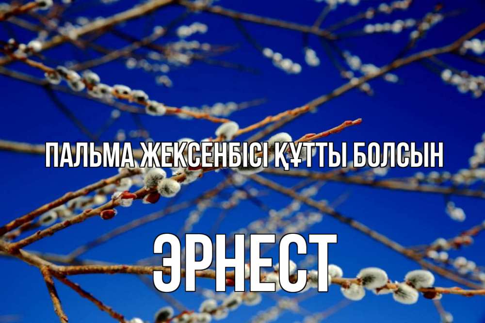 Күн сайын ашық хат с именем, Эрнест Пальма жексенбісі құтты болсын верба Онлайн тегін жүктеп алу тілектері бар керемет карта 