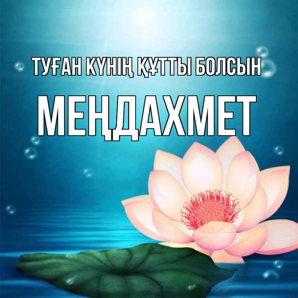 Күн сайын ашық хат с именем, МЕҢДАХМЕТ Туған күнің құтты болсын кувшинка Онлайн тегін жүктеп алу тілектері бар керемет карта 