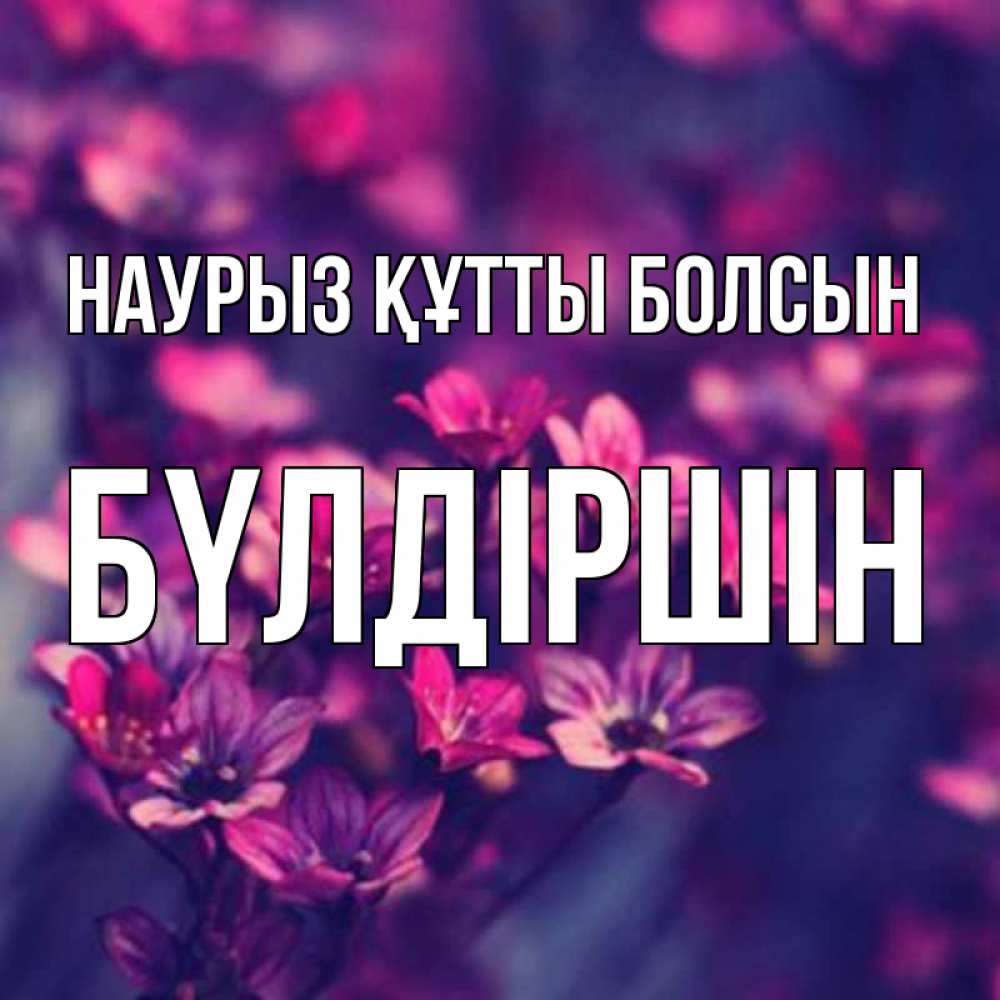 Күн сайын ашық хат с именем, БҮЛДІРШІН Наурыз құтты болсын небольшие цветы 1 Онлайн тегін жүктеп алу тілектері бар керемет карта 