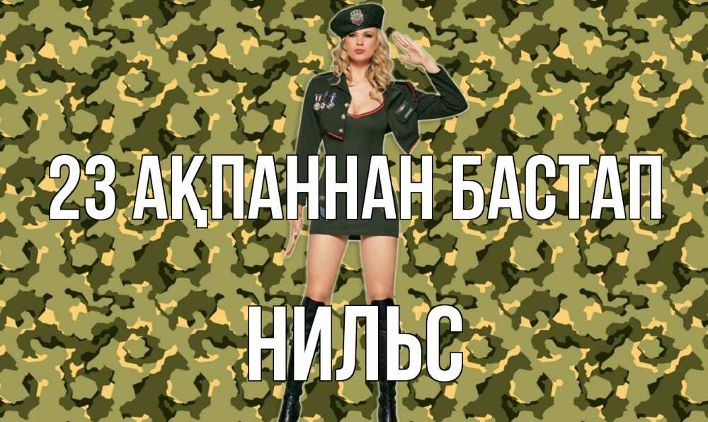 Күн сайын ашық хат с именем, Нильс 23 ақпаннан бастап 23 февраля Онлайн тегін жүктеп алу тілектері бар керемет карта 