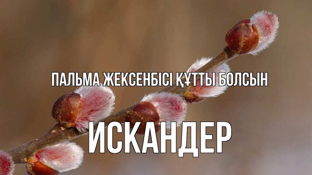 Күн сайын ашық хат с именем, Искандер Пальма жексенбісі құтты болсын верба Онлайн тегін жүктеп алу тілектері бар керемет карта 