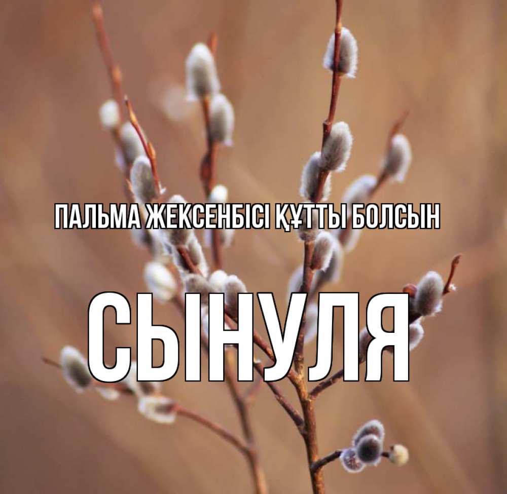 Күн сайын ашық хат с именем, Сынуля Пальма жексенбісі құтты болсын верба Онлайн тегін жүктеп алу тілектері бар керемет карта 
