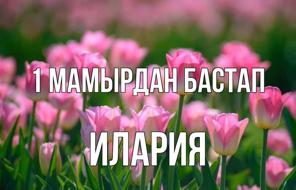 Күн сайын ашық хат с именем, Илария 1 мамырдан бастап С 1 мая Онлайн тегін жүктеп алу тілектері бар керемет карта 