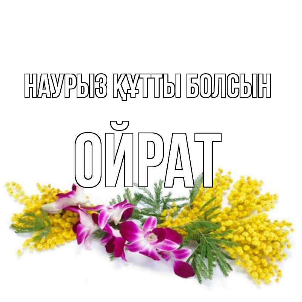 Күн сайын ашық хат с именем, ОЙРАТ Наурыз құтты болсын открытка  наурыз с цветами  1 Онлайн тегін жүктеп алу тілектері бар керемет карта 