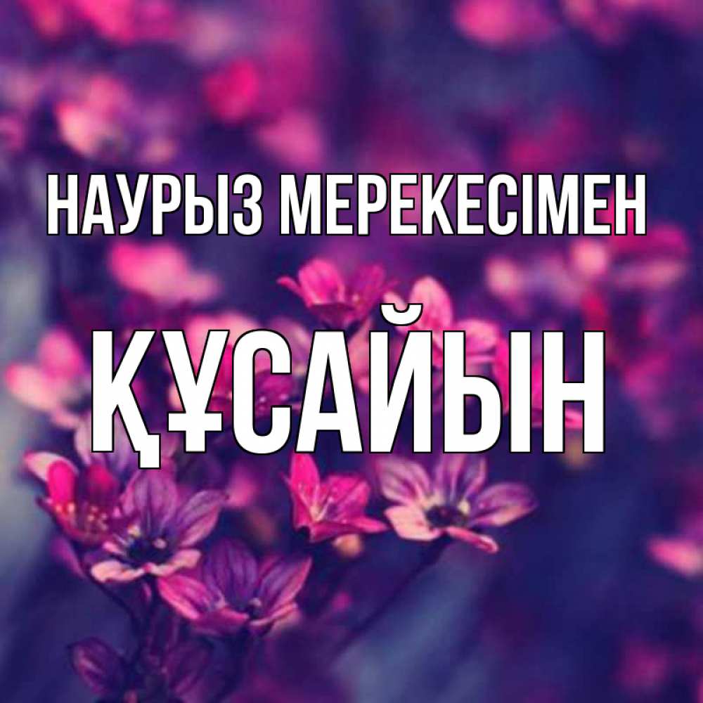 Күн сайын ашық хат с именем, ҚҰСАЙЫН Наурыз мерекесімен небольшие цветы 1 Онлайн тегін жүктеп алу тілектері бар керемет карта 