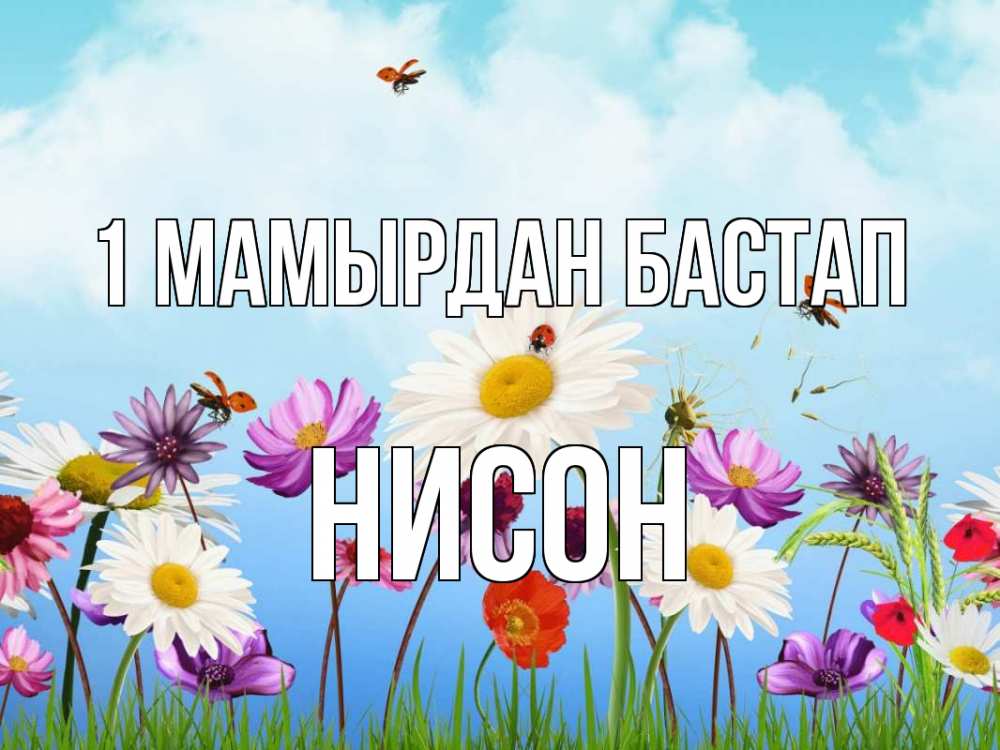 Күн сайын ашық хат с именем, Нисон 1 мамырдан бастап С 1 мая Онлайн тегін жүктеп алу тілектері бар керемет карта 