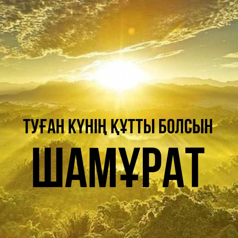Күн сайын ашық хат с именем, ШАМҰРАТ Туған күнің құтты болсын леса и небо в желтом Онлайн тегін жүктеп алу тілектері бар керемет карта 