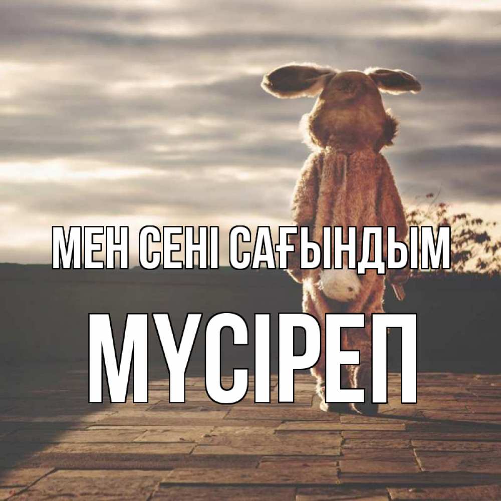 Күн сайын ашық хат с именем, МҮСІРЕП Мен сені сағындым даже в костюме зайца Онлайн тегін жүктеп алу тілектері бар керемет карта 
