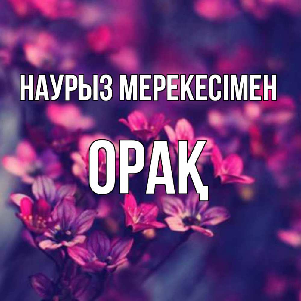 Күн сайын ашық хат с именем, ОРАҚ Наурыз мерекесімен небольшие цветы 1 Онлайн тегін жүктеп алу тілектері бар керемет карта 
