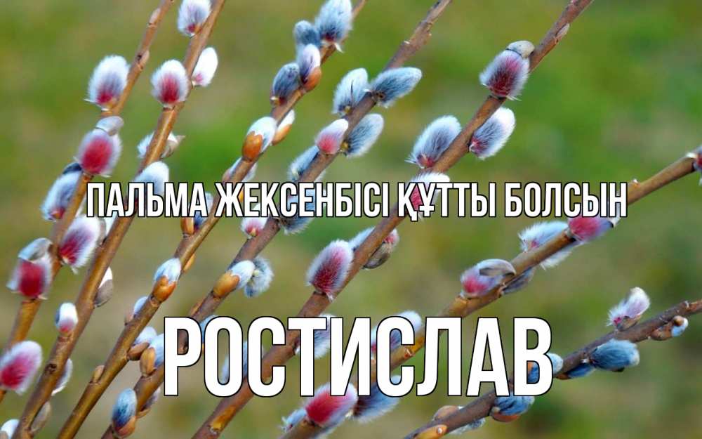 Күн сайын ашық хат с именем, Ростислав Пальма жексенбісі құтты болсын верба Онлайн тегін жүктеп алу тілектері бар керемет карта 