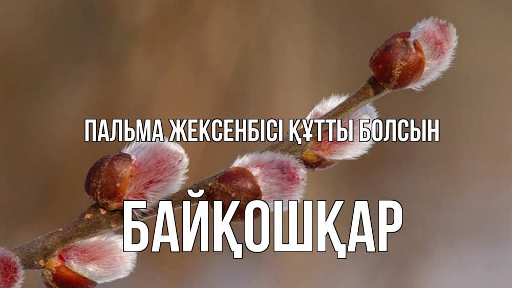 Күн сайын ашық хат с именем, Байқошқар Пальма жексенбісі құтты болсын верба Онлайн тегін жүктеп алу тілектері бар керемет карта 