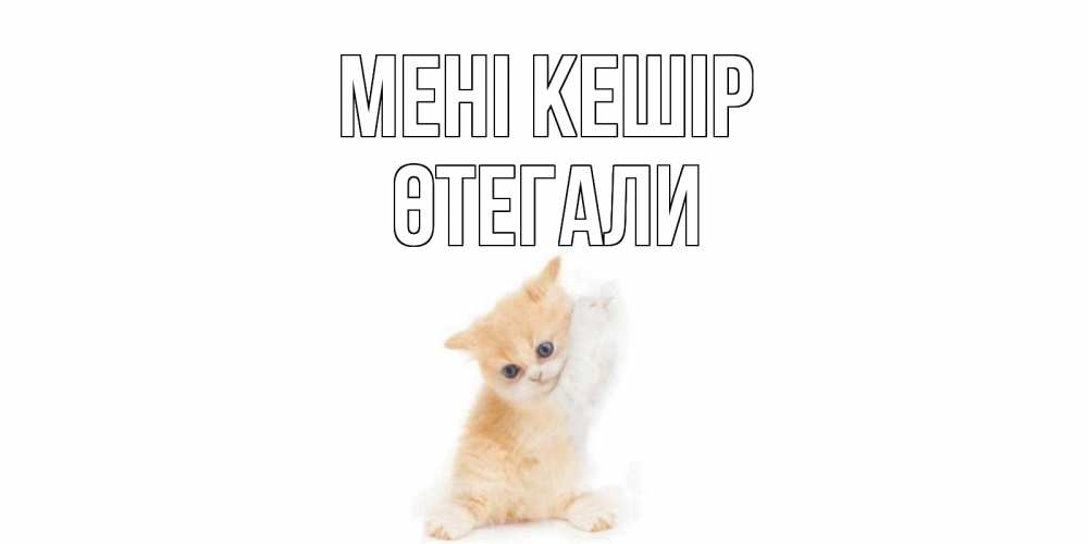 Күн сайын ашық хат с именем, ӨТЕГАЛИ Мені кешір кот Онлайн тегін жүктеп алу тілектері бар керемет карта 