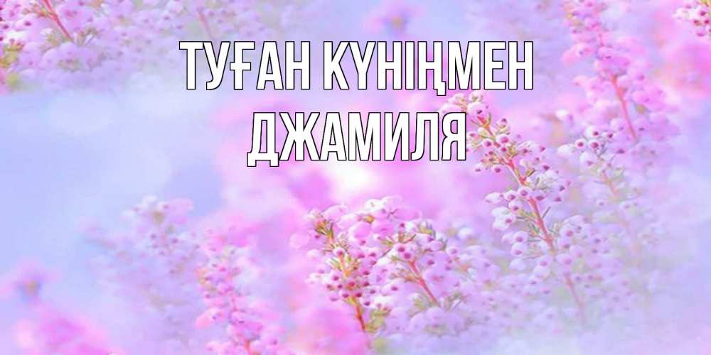 Күн сайын ашық хат с именем, Джамиля Туған күніңмен красивая открытка с мелкими цветами Онлайн тегін жүктеп алу тілектері бар керемет карта 