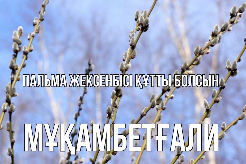 Күн сайын ашық хат с именем, Мұқамбетғали Пальма жексенбісі құтты болсын верба Онлайн тегін жүктеп алу тілектері бар керемет карта 