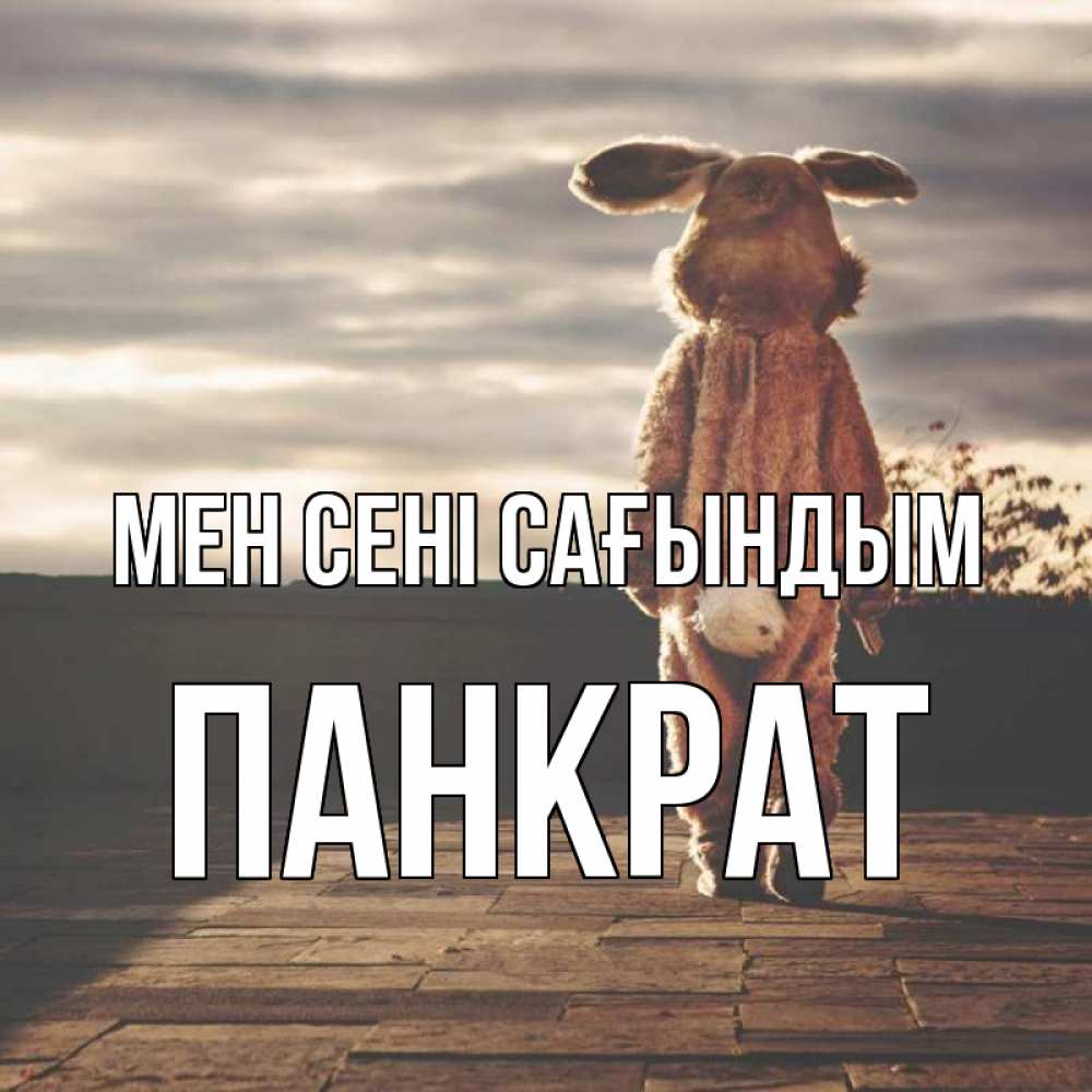 Күн сайын ашық хат с именем, Панкрат Мен сені сағындым даже в костюме зайца Онлайн тегін жүктеп алу тілектері бар керемет карта 