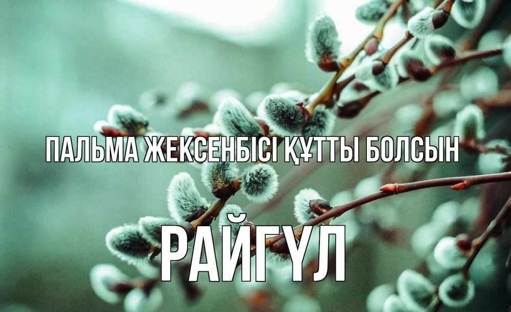 Күн сайын ашық хат с именем, РАЙГҮЛ Пальма жексенбісі құтты болсын верба Онлайн тегін жүктеп алу тілектері бар керемет карта 