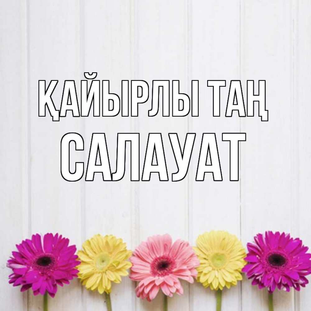 Күн сайын ашық хат с именем, САЛАУАТ Қайырлы таң красный желтый и розовый цветок Онлайн тегін жүктеп алу тілектері бар керемет карта 