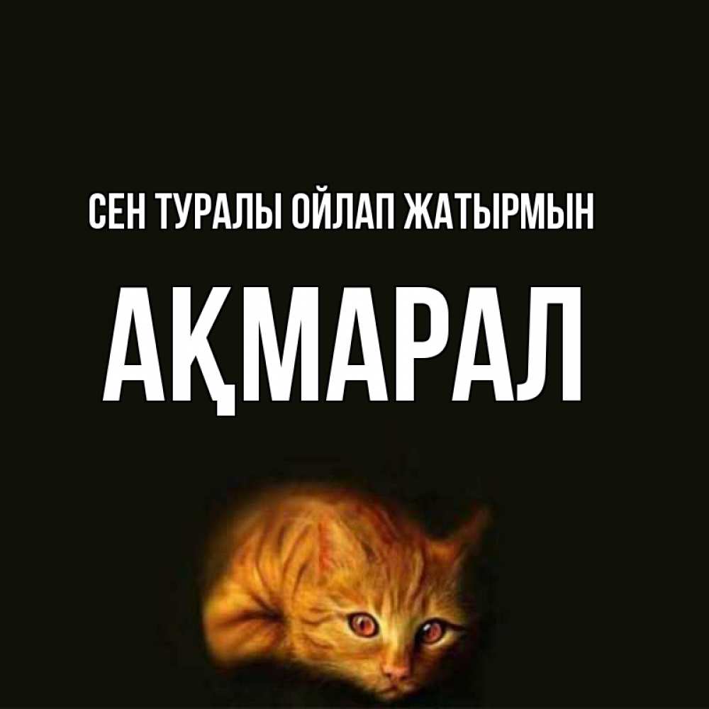 Күн сайын ашық хат с именем, АҚМАРАЛ Сен туралы ойлап жатырмын рыжий Онлайн тегін жүктеп алу тілектері бар керемет карта 