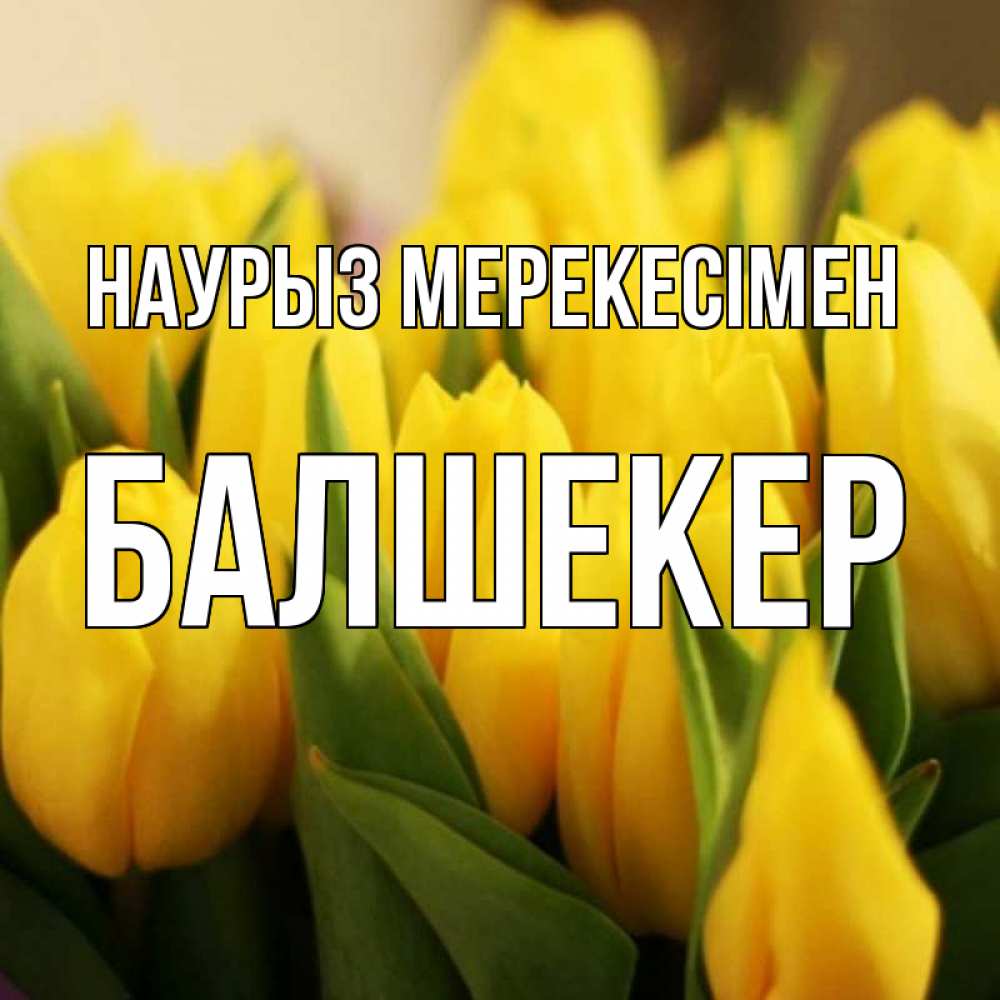 Күн сайын ашық хат с именем, БАЛШЕКЕР Наурыз мерекесімен цветы Онлайн тегін жүктеп алу тілектері бар керемет карта 