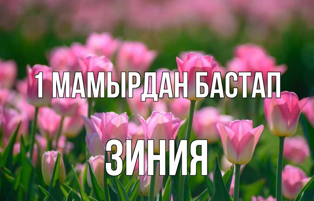 Күн сайын ашық хат с именем, ЗИНИЯ 1 мамырдан бастап С 1 мая Онлайн тегін жүктеп алу тілектері бар керемет карта 