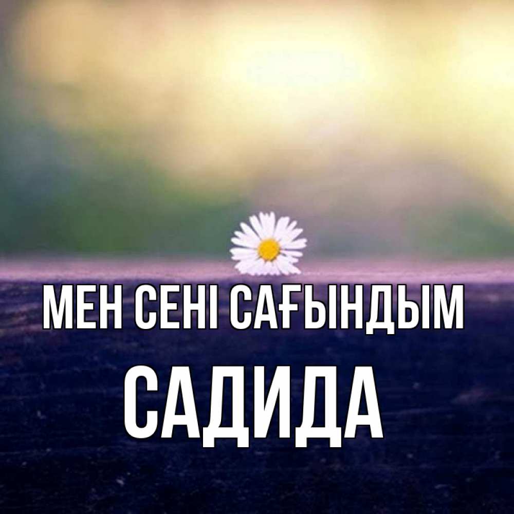 Күн сайын ашық хат с именем, САДИДА Мен сені сағындым приходи в гости Онлайн тегін жүктеп алу тілектері бар керемет карта 
