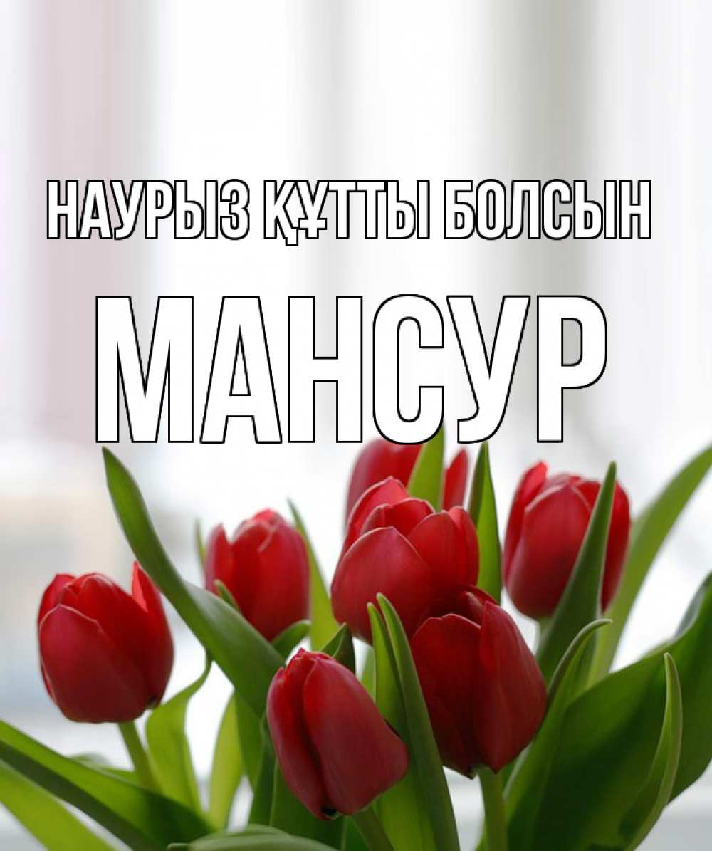 Күн сайын ашық хат с именем, Мансур Наурыз құтты болсын полевые цветы Онлайн тегін жүктеп алу тілектері бар керемет карта 