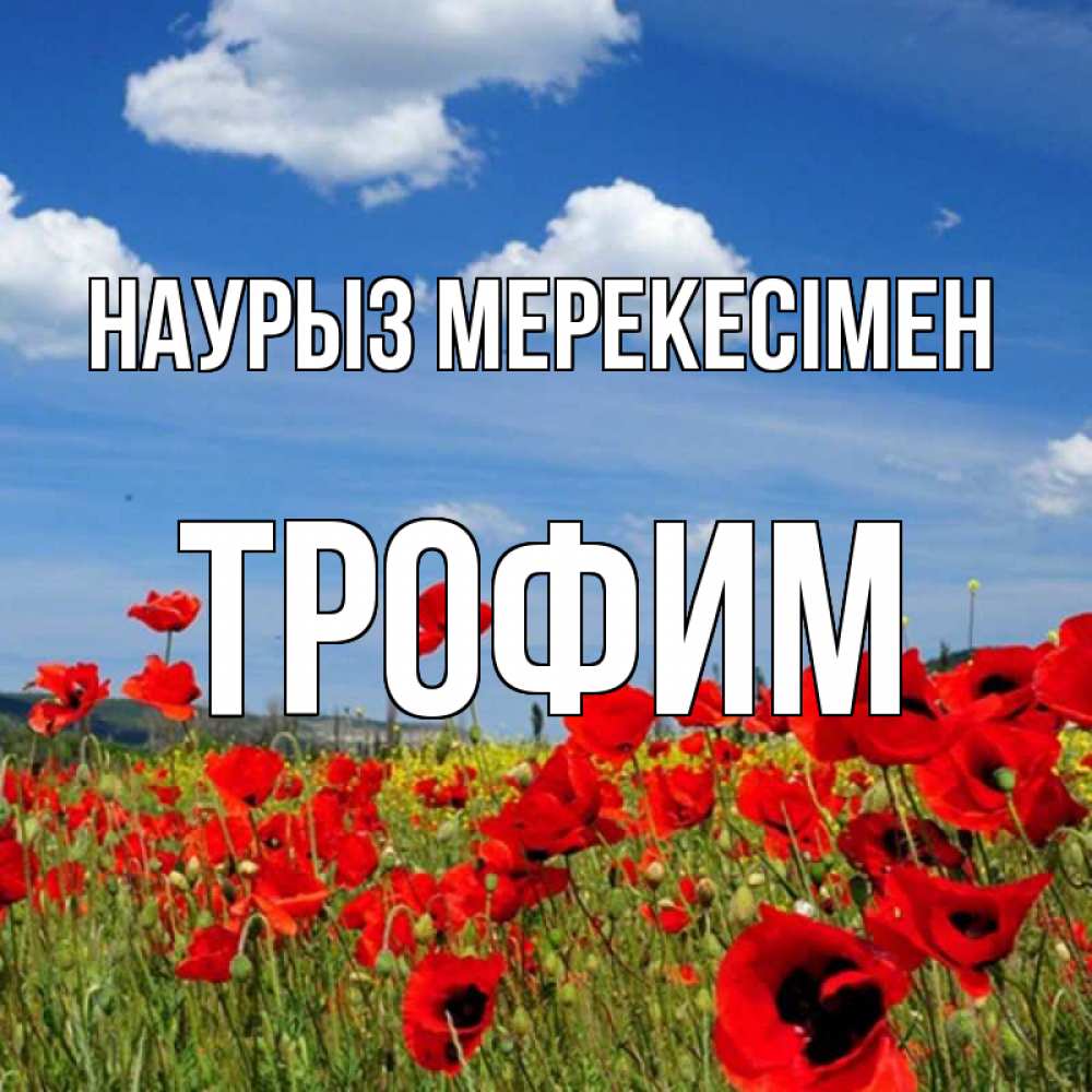 Күн сайын ашық хат с именем, Трофим Наурыз мерекесімен праздник весны наурыз очень красивая картинка Онлайн тегін жүктеп алу тілектері бар керемет карта 
