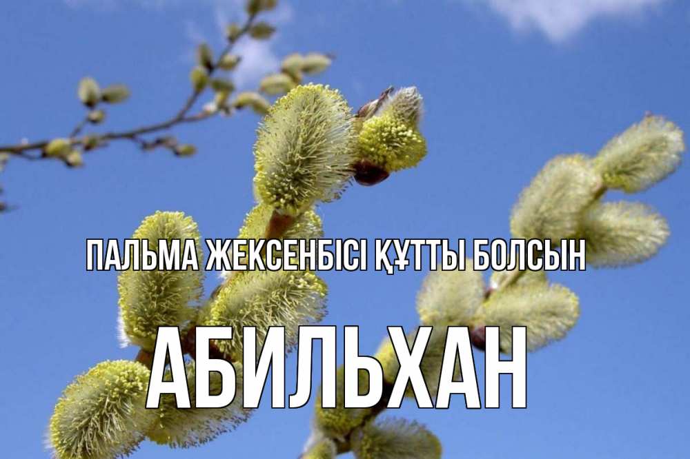 Күн сайын ашық хат с именем, Абильхан Пальма жексенбісі құтты болсын верба Онлайн тегін жүктеп алу тілектері бар керемет карта 