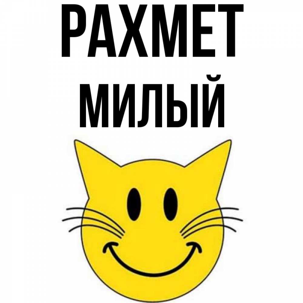 Күн сайын ашық хат с именем, Милый рахмет улыбающийся смайл кот Онлайн тегін жүктеп алу тілектері бар керемет карта 