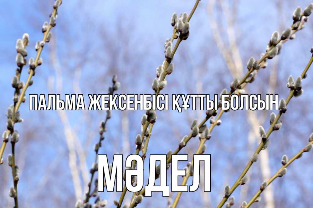 Күн сайын ашық хат с именем, МӘДЕЛ Пальма жексенбісі құтты болсын верба Онлайн тегін жүктеп алу тілектері бар керемет карта 